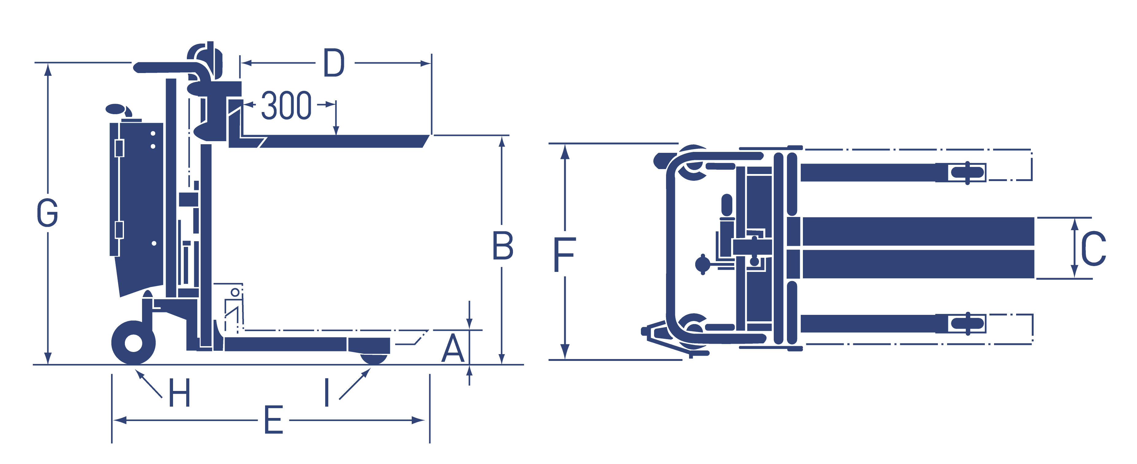 OIC-Product-website-Santo-Car-Series-fork-semi-dimnsion