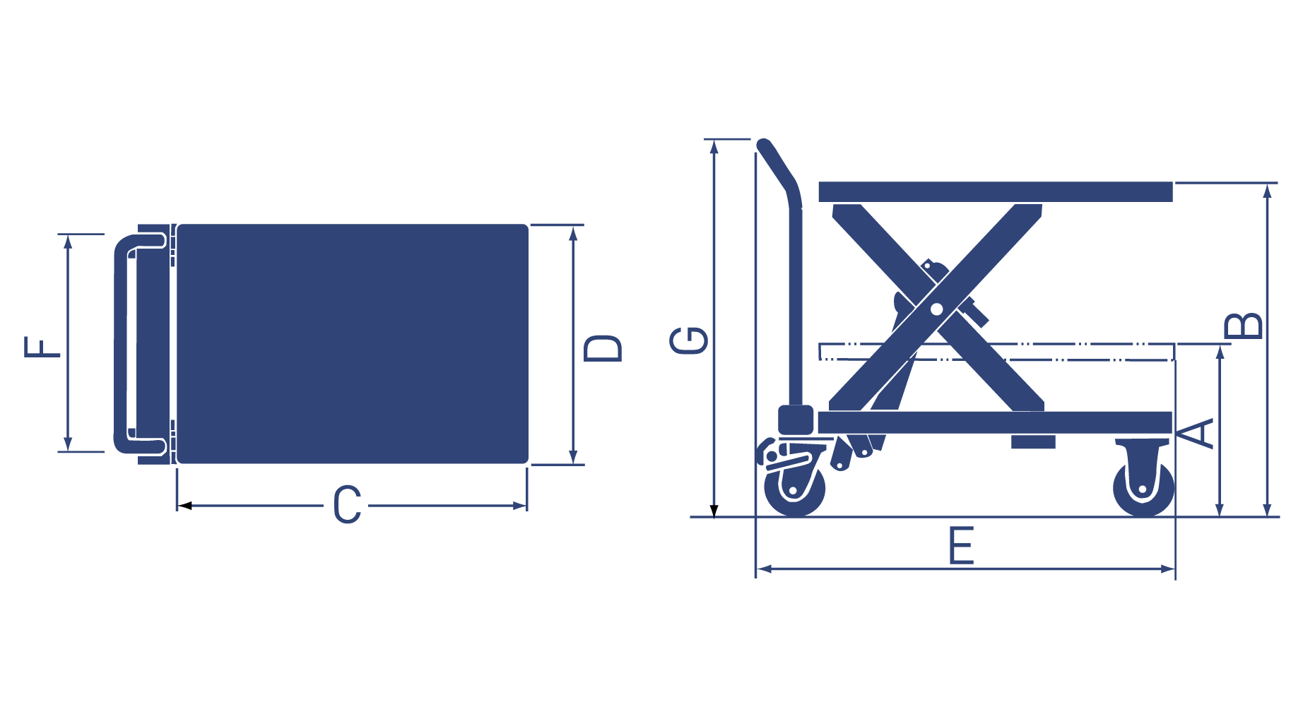 OPK-Product-website-lift-table-LEVELLER-CADDIE-dimension